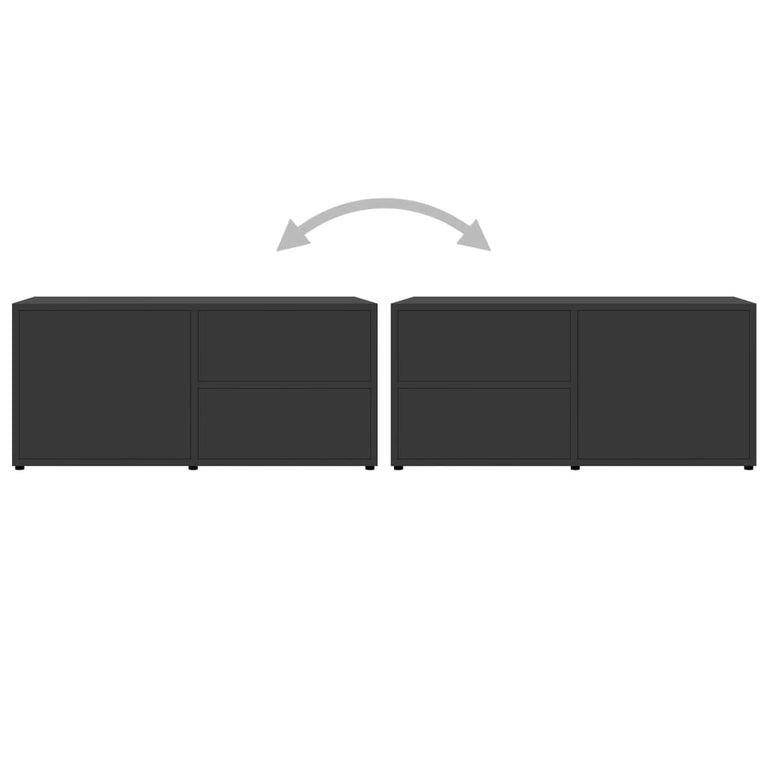Tv-meubel 80x34x36 cm spaanplaat grijs