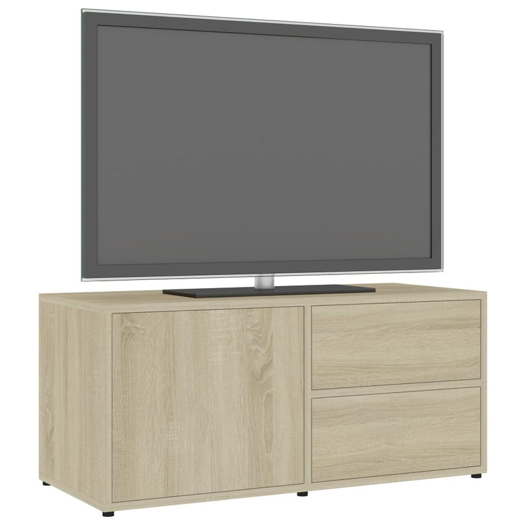 Tv-meubel 80x34x36 cm spaanplaat sonoma eikenkleurig MeubelReus