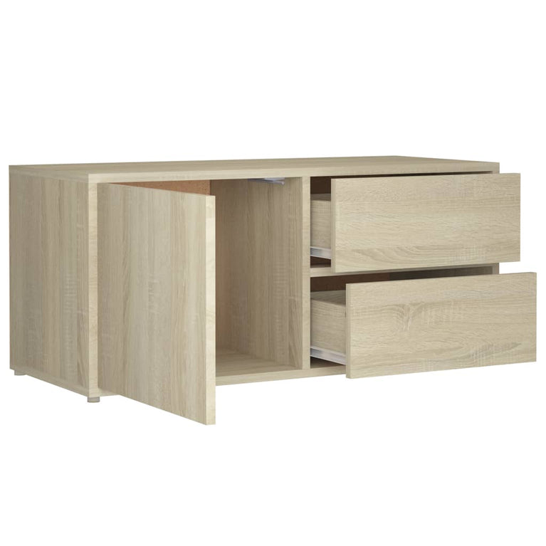 Tv-meubel 80x34x36 cm spaanplaat sonoma eikenkleurig MeubelReus