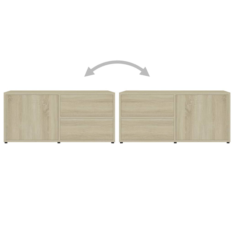 Tv-meubel 80x34x36 cm spaanplaat sonoma eikenkleurig MeubelReus