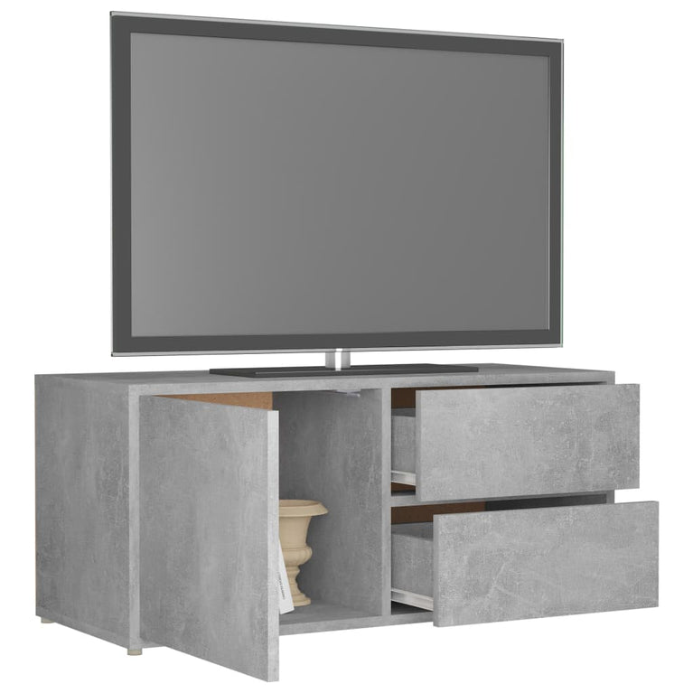 Tv-meubel 80x34x36 cm spaanplaat betongrijs MeubelReus