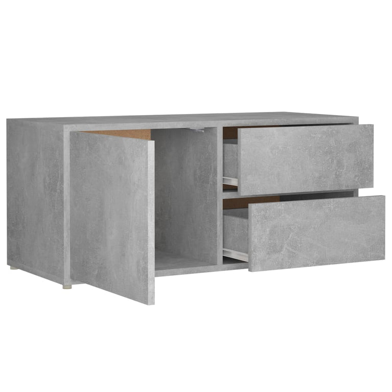 Tv-meubel 80x34x36 cm spaanplaat betongrijs MeubelReus