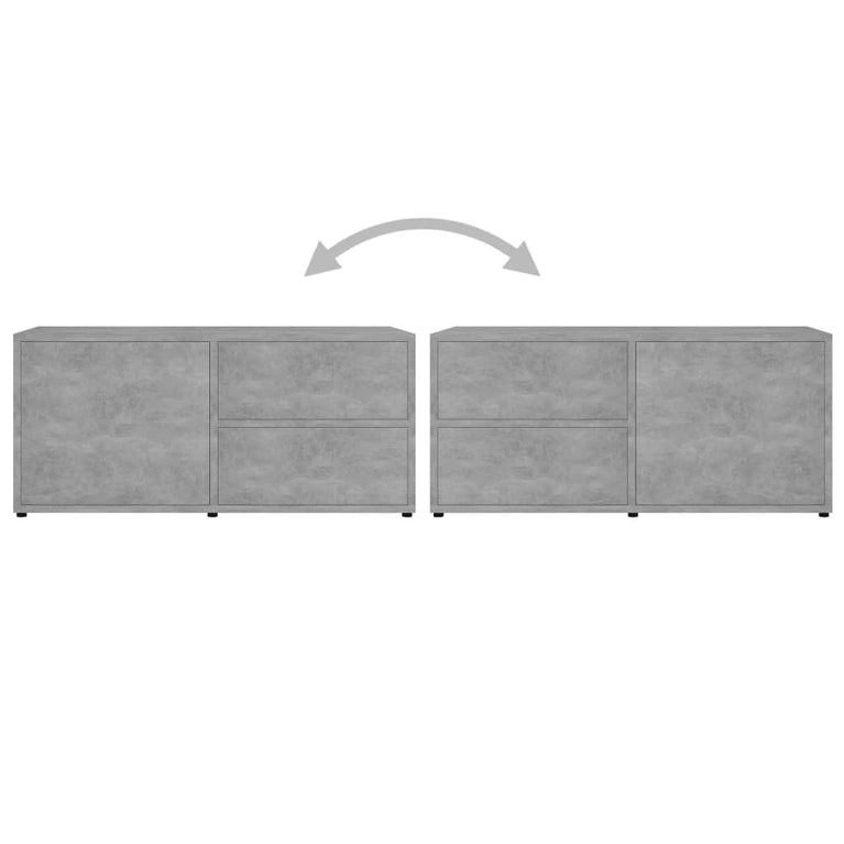Tv-meubel 80x34x36 cm spaanplaat betongrijs MeubelReus