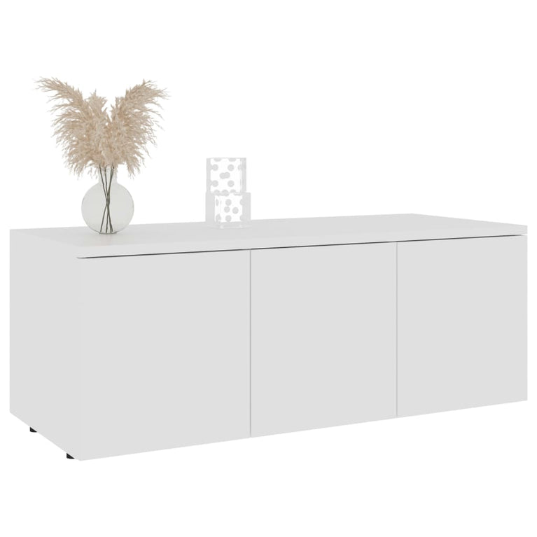 Tv-meubel 80x34x30 cm spaanplaat wit MeubelReus