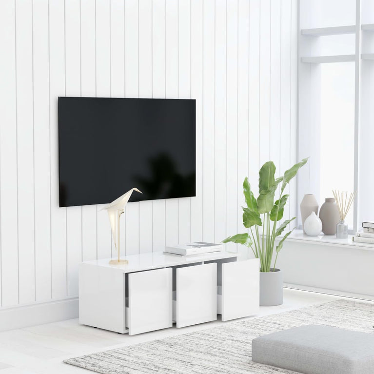 Tv-meubel 80x34x30 cm spaanplaat wit MeubelReus