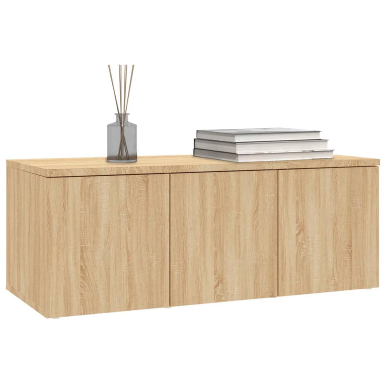 Tv-meubel 80x34x30 cm spaanplaat sonoma eikenkleurig MeubelReus