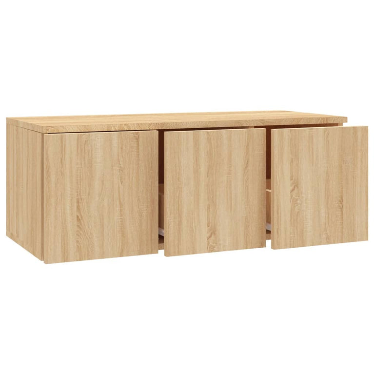 Tv-meubel 80x34x30 cm spaanplaat sonoma eikenkleurig MeubelReus