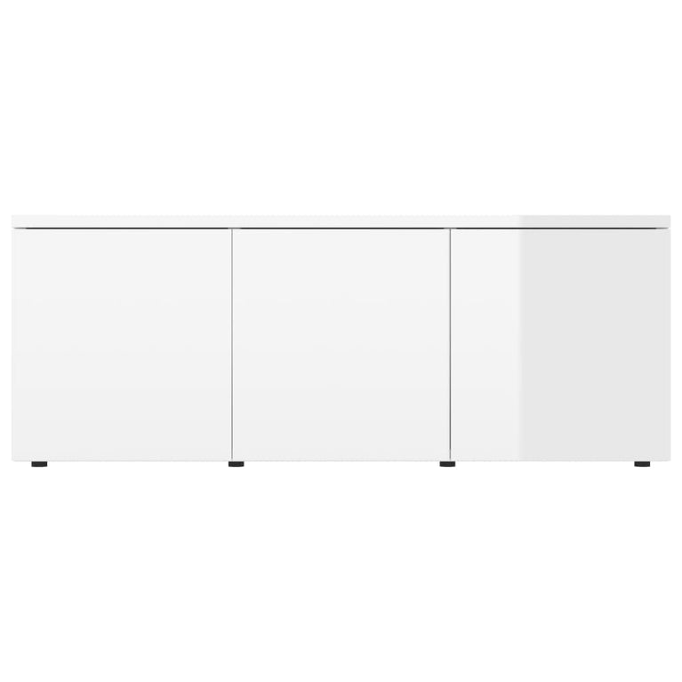 Tv-meubel 80x34x30 cm spaanplaat hoogglans wit MeubelReus