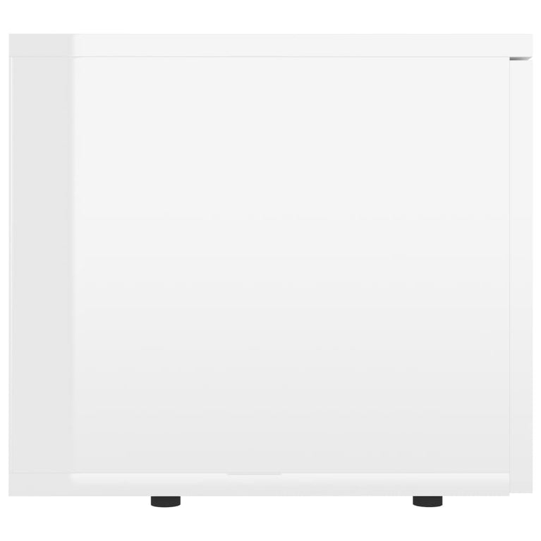 Tv-meubel 80x34x30 cm spaanplaat hoogglans wit MeubelReus