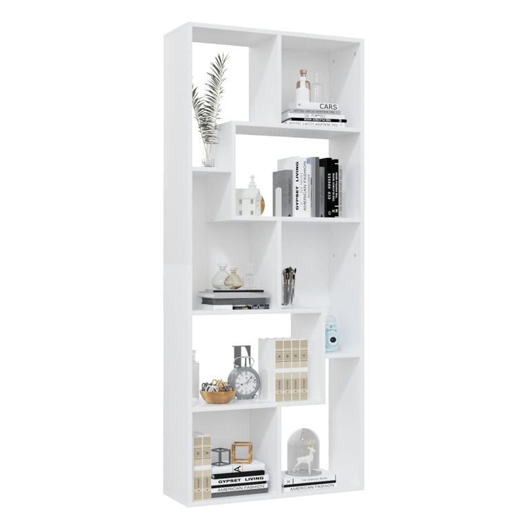 Boekenkast 67x24x161 cm bewerkt hout wit MeubelReus