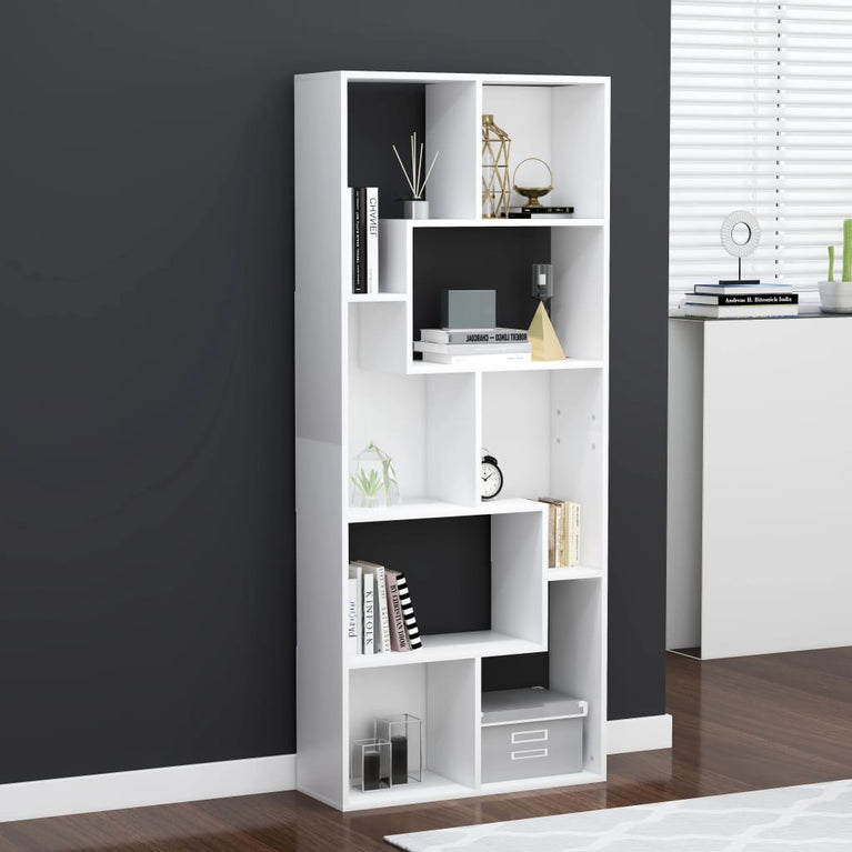 Boekenkast 67x24x161 cm bewerkt hout wit MeubelReus