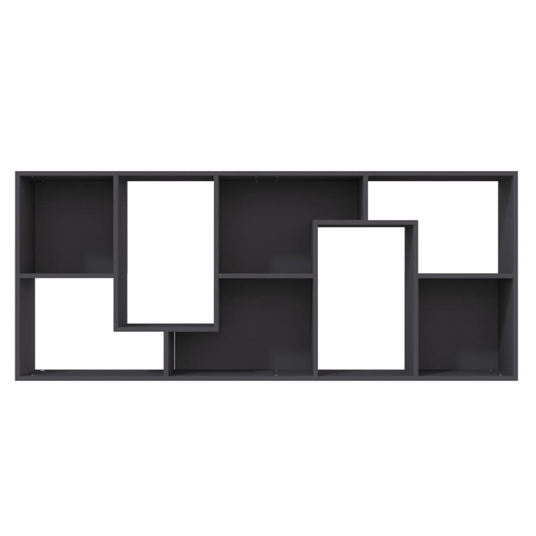 Boekenkast 67x24x161 cm spaanplaat grijs