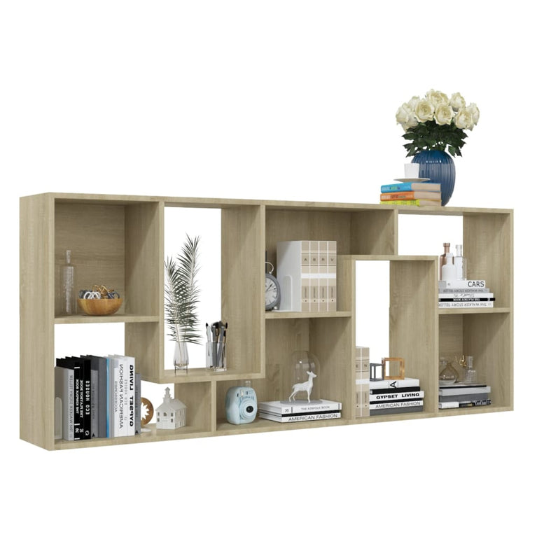 Boekenkast 67x24x161 cm spaanplaat sonoma eikenkleurig MeubelReus
