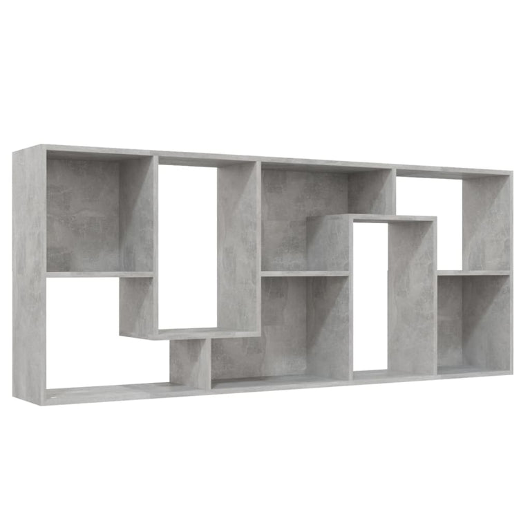 Boekenkast 67x24x161 cm spaanplaat betongrijs MeubelReus