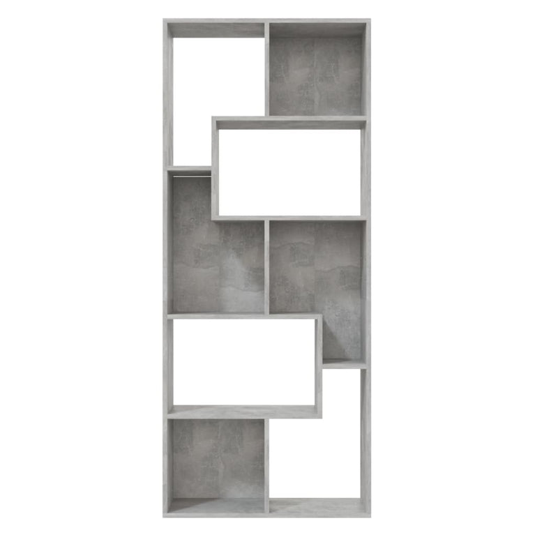 Boekenkast 67x24x161 cm spaanplaat betongrijs MeubelReus