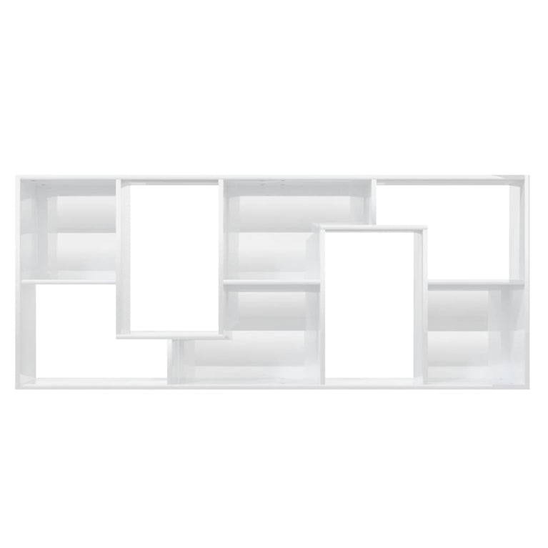 Boekenkast 67x24x161 cm spaanplaat hoogglans wit MeubelReus