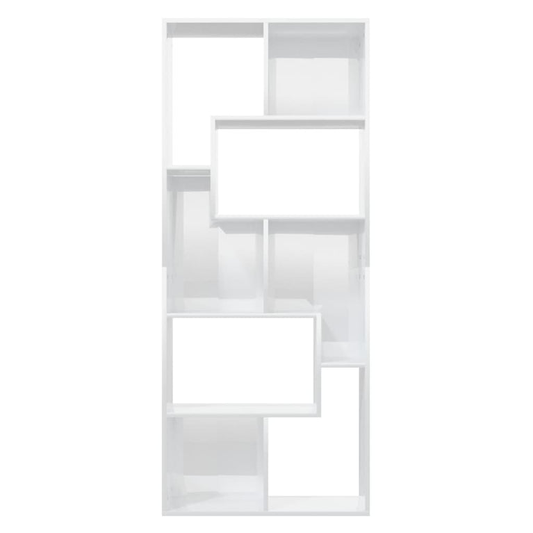 Boekenkast 67x24x161 cm spaanplaat hoogglans wit MeubelReus