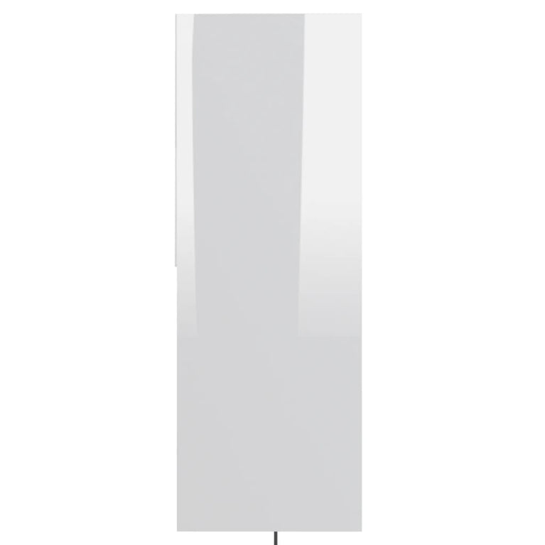 Boekenkast 67x24x161 cm spaanplaat hoogglans wit MeubelReus
