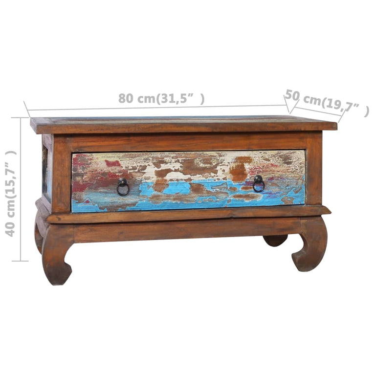 Salontafel 80x50x40 cm gerecycled teakhout MeubelReus