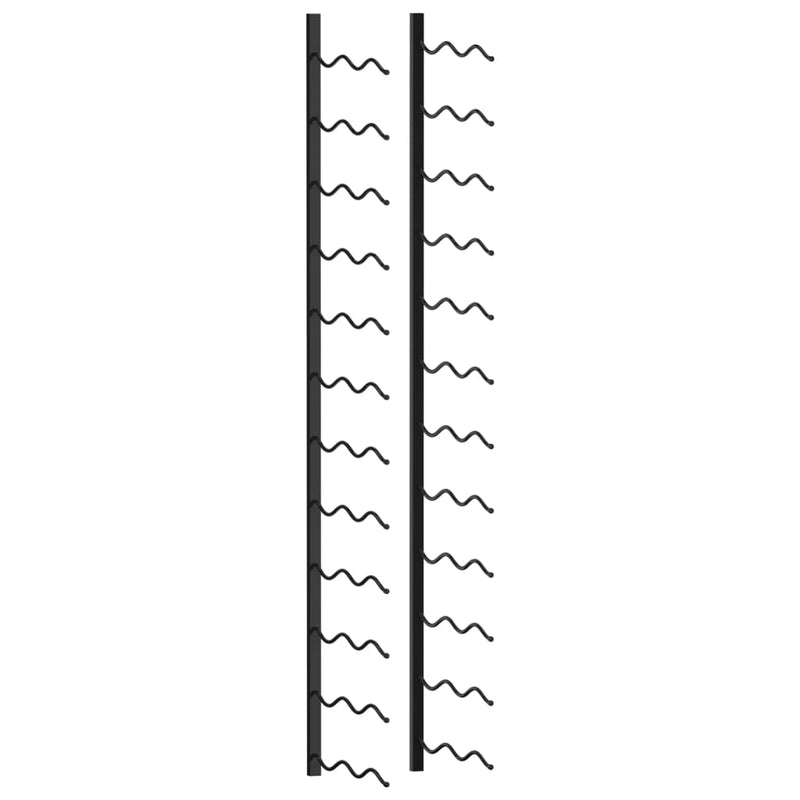 Wijnrek voor 24 flessen wandmontage ijzer zwart MeubelReus