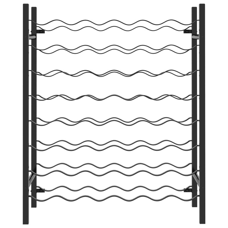 Wijnrek voor 48 flessen metaal zwart MeubelReus