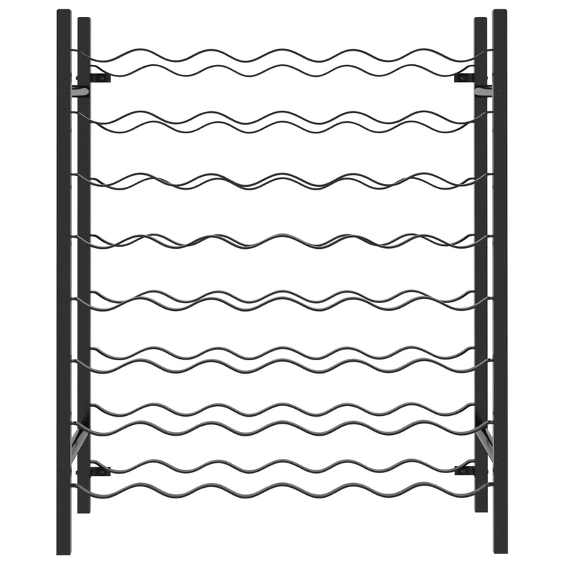 Wijnrek voor 48 flessen metaal zwart MeubelReus