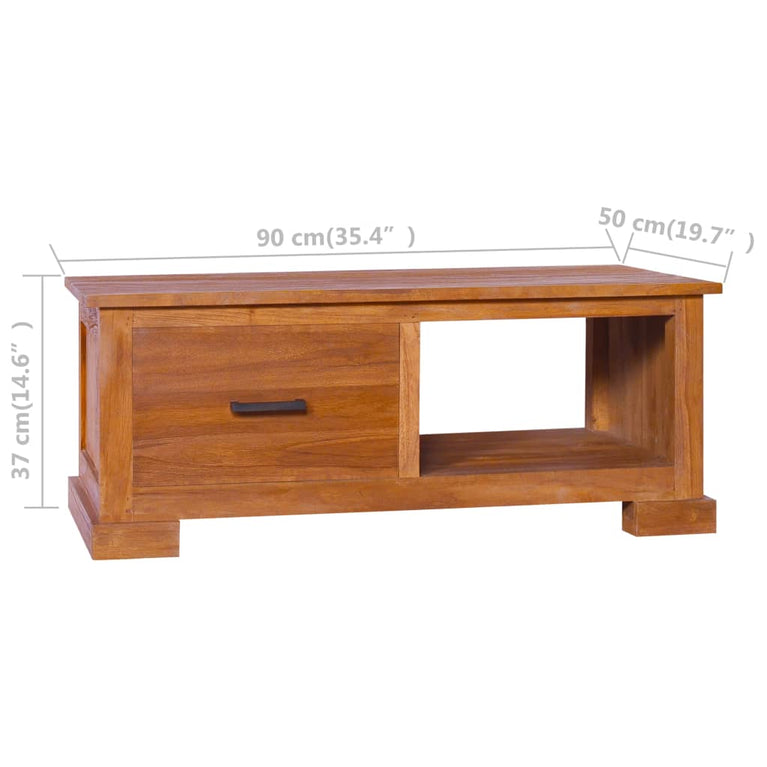 Tv-meubel 90x50x37 cm massief teakhout MeubelReus