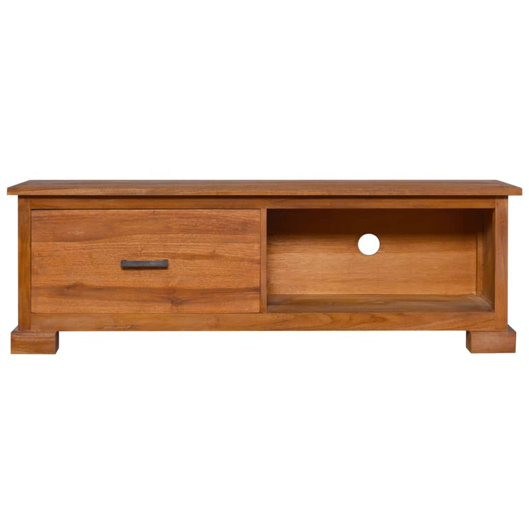Tv-meubel 112x30x37 cm massief teakhout MeubelReus