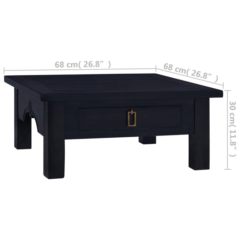 Salontafel 68x68x30 cm massief mahoniehout lichtkoffiekleurig MeubelReus