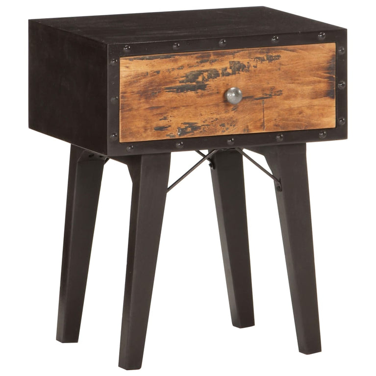 Nachtkastje 40x30x50 cm massief gerecycled hout MeubelReus