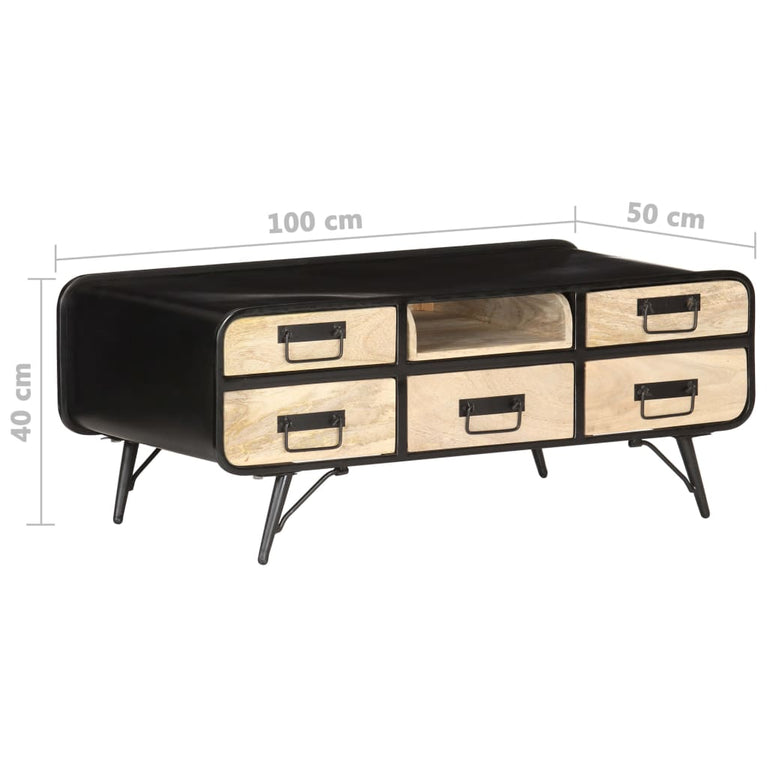 Salontafel 100x50x40 cm massief mangohout MeubelReus