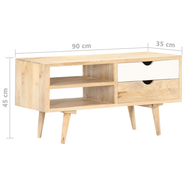 Tv-meubel 90x35x45 cm massief mangohout MeubelReus