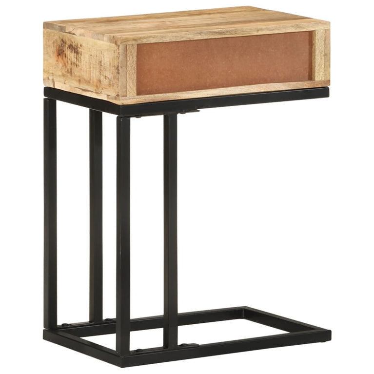Bijzettafel U-vormig 45x30x61 cm massief mangohout MeubelReus
