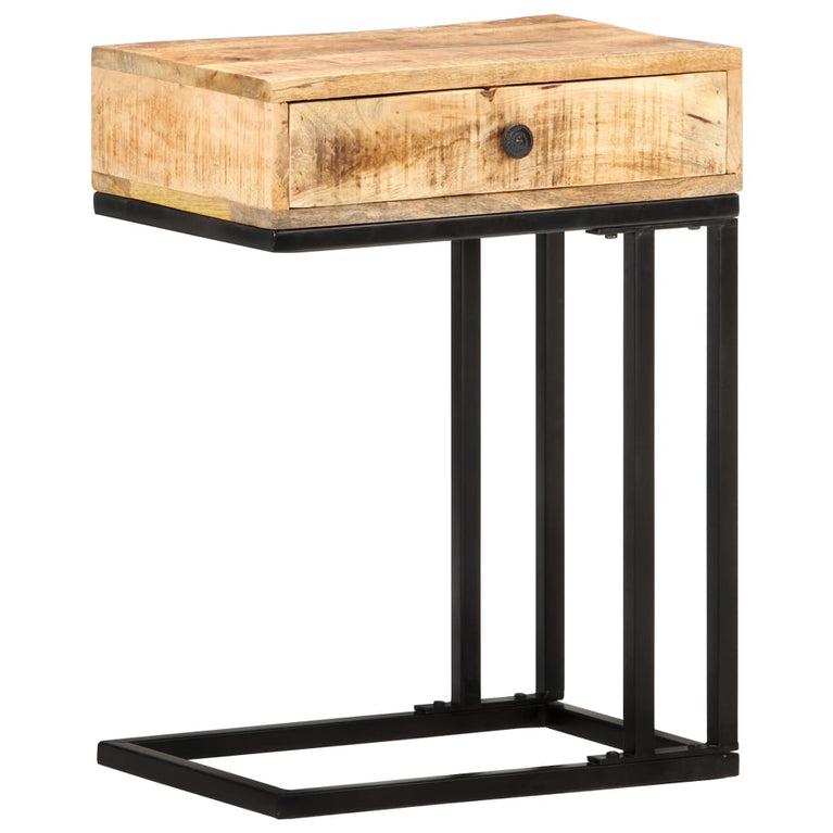 Bijzettafel U-vormig 45x30x61 cm massief mangohout MeubelReus