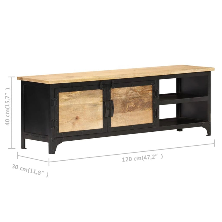 Tv-meubel 120x30x40 cm massief mangohout MeubelReus