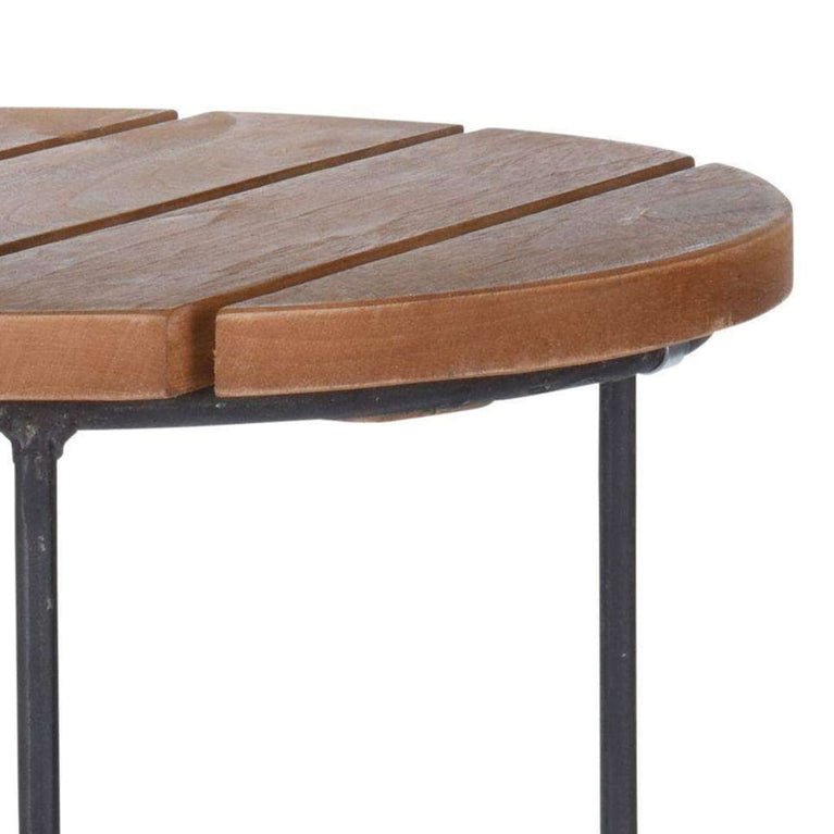 H&S Collection 2-delige Bijzettafelset teakbruin MeubelReus