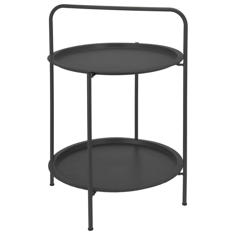 ProGarden Tafel rond 50x66 cm mat donkergrijs MeubelReus