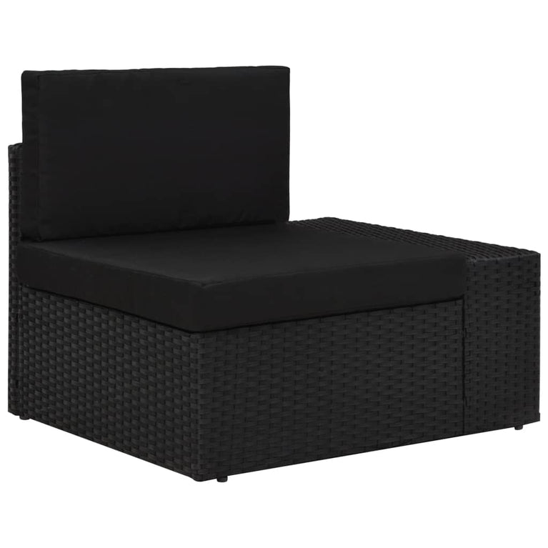 8-delige Loungeset poly rattan zwart MeubelReus