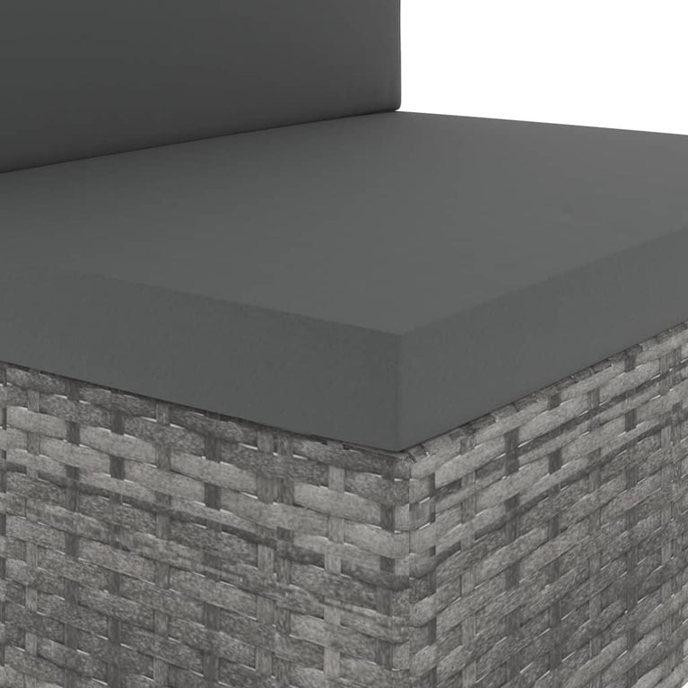 7-delige Loungeset poly rattan grijs MeubelReus