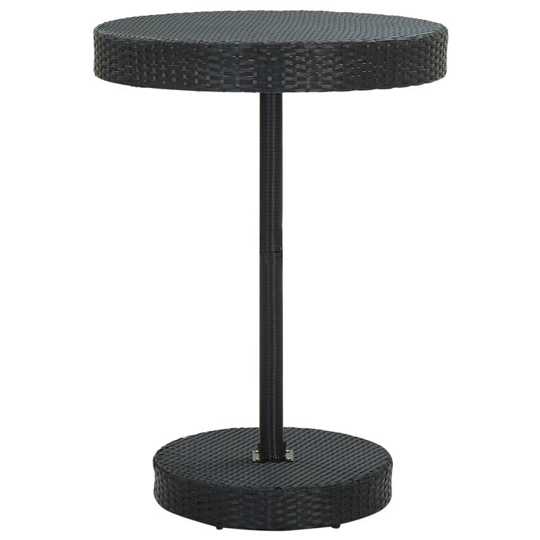 Tuintafel 75,5x106 cm poly rattan zwart MeubelReus