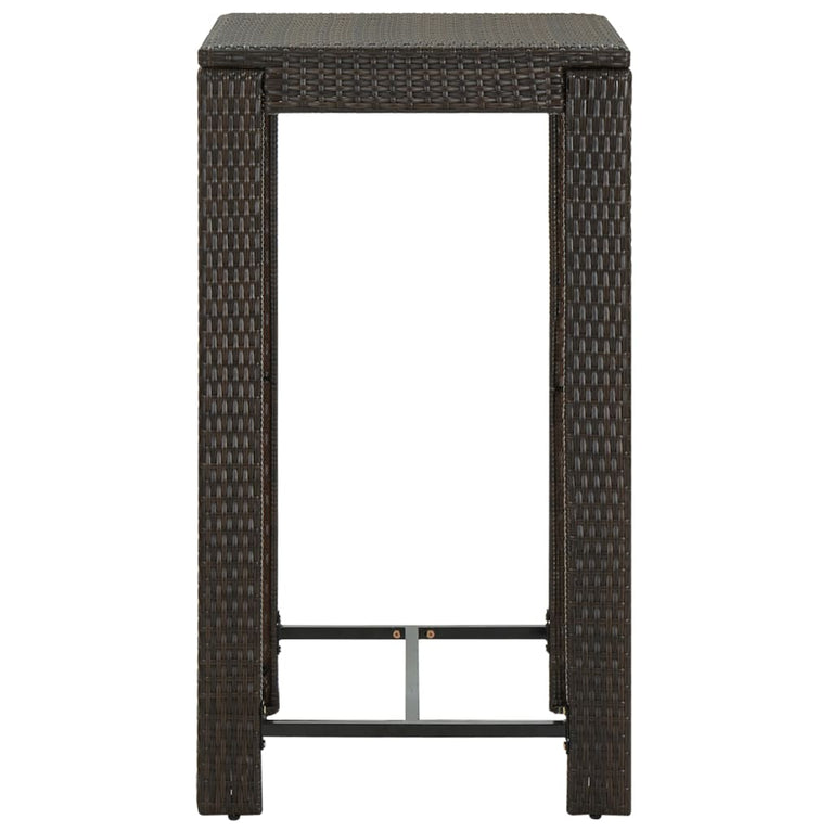 Tuinbartafel 60,5x60,5x110,5 cm poly rattan bruin MeubelReus