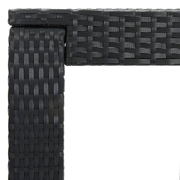 Tuinbartafel 60,5x60,5x110,5 cm poly rattan zwart MeubelReus