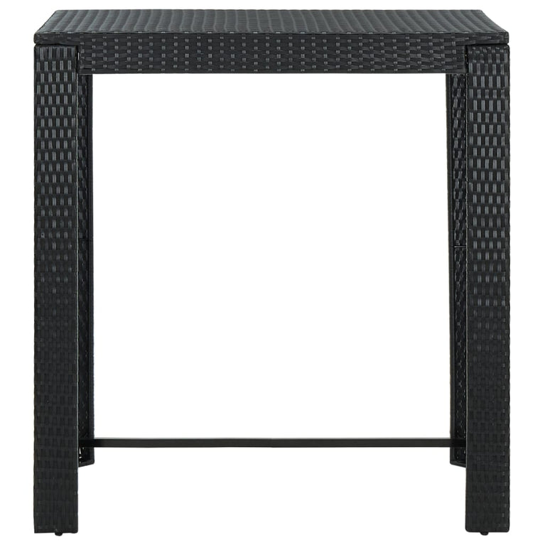 Tuinbartafel 100x60,5x110,5 cm poly rattan zwart MeubelReus