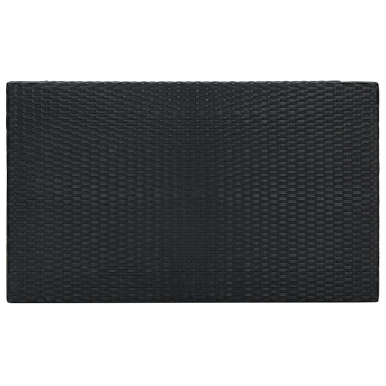 Tuinbartafel 100x60,5x110,5 cm poly rattan zwart MeubelReus