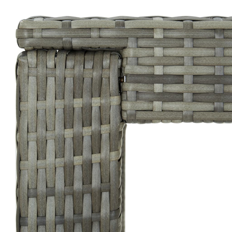 Tuinbartafel 100x60,5x110,5 cm poly rattan grijs MeubelReus