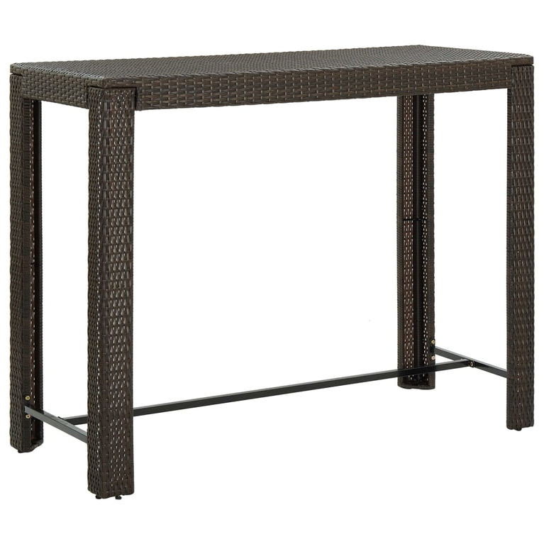 Tuinbartafel 140,5x60,5x110,5 cm poly rattan bruin MeubelReus