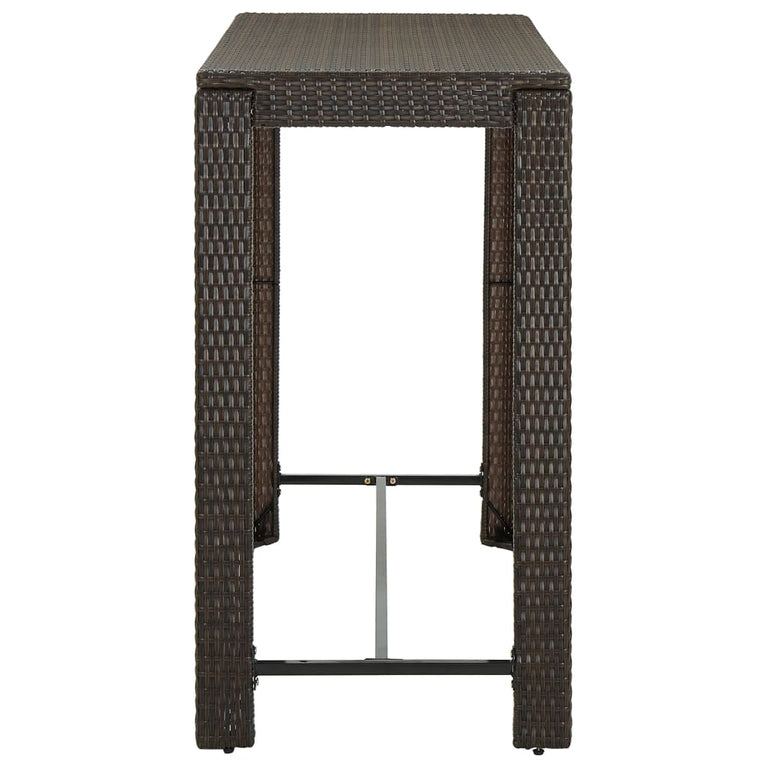 Tuinbartafel 140,5x60,5x110,5 cm poly rattan bruin MeubelReus