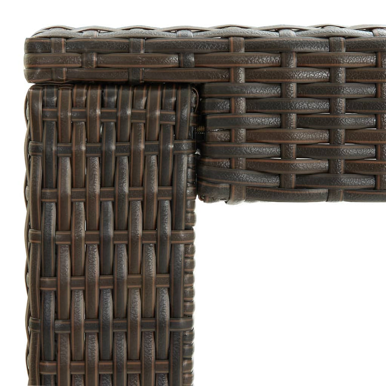 Tuinbartafel 140,5x60,5x110,5 cm poly rattan bruin MeubelReus