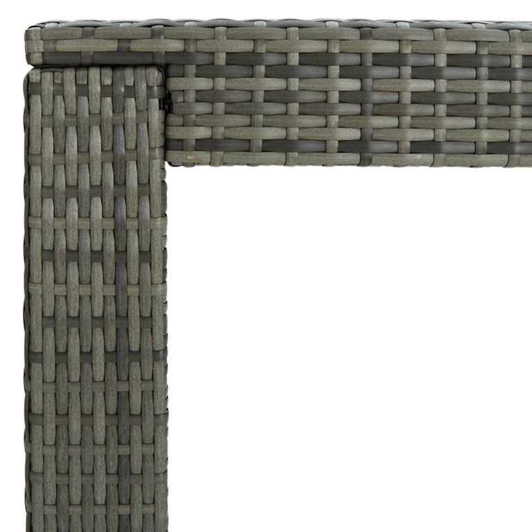 Tuinbartafel 140,5x60,5x110,5 cm poly rattan grijs MeubelReus