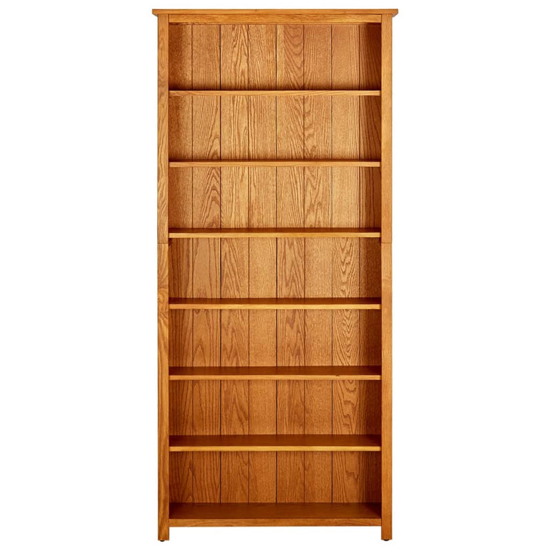 Boekenkast met 7 schappen 90x22,5x200 cm massief eikenhout MeubelReus